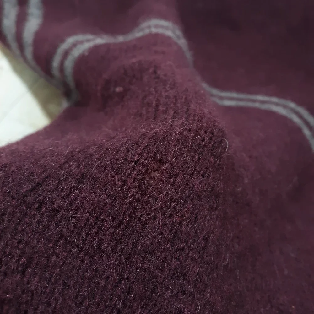 J.CREW Wool Sweater Pullover Mens Large V-Neck Maroon